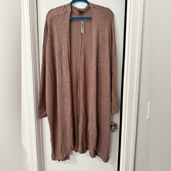 NWT Torrid Hacci cocoon light weight sweater cardigan 5 5X Deep Taupe - Picture 4 of 6